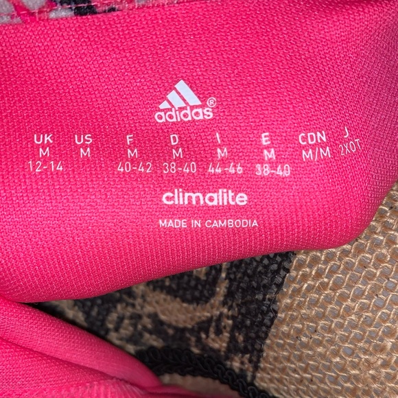 adidas Tops | Womens M Hot Pink Black Adidas Sweatshirt | Poshmark